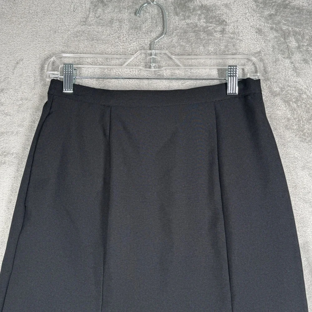 Liz Baker Skirt Black A-Line Pleated Career Office Wear Corpcore Size 4‎ Petite